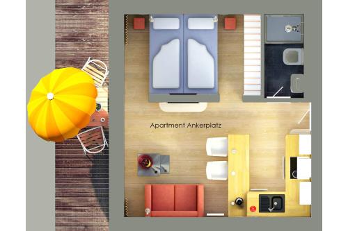 Norderney Ferienwohnung Ankerplatz - Superior Apartment